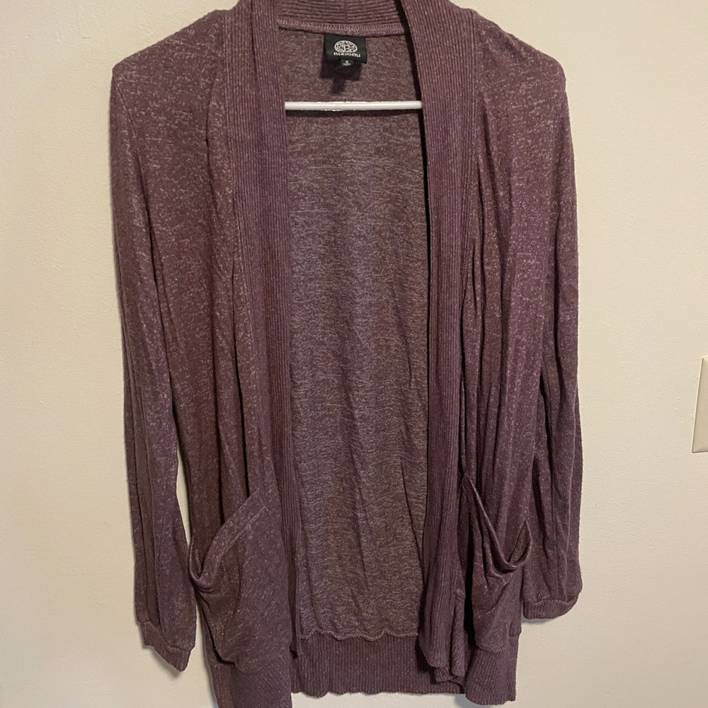 Purple Cardigan with Pockets